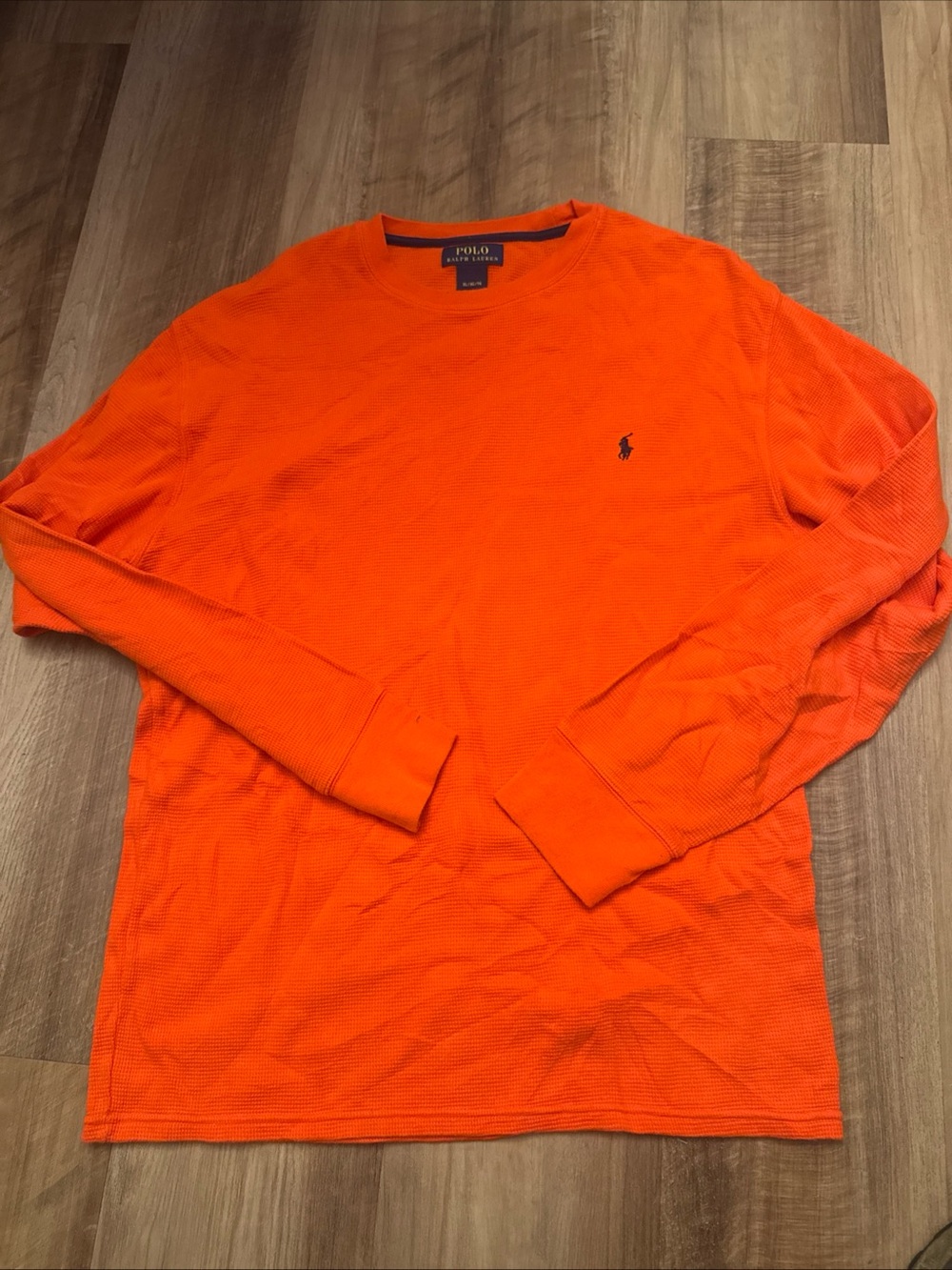 Polo by Ralph Lauren Bright Orange Long-Sleeve Crewneck Shirt